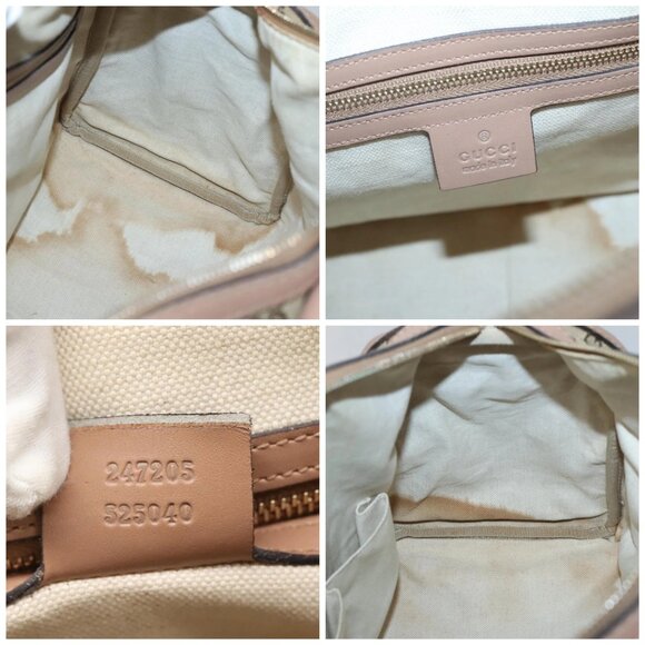 GUCCI GG Canvas Hand Bag 2way Beige Gold 247205 Auth BA5153 - Picture 15 of 16